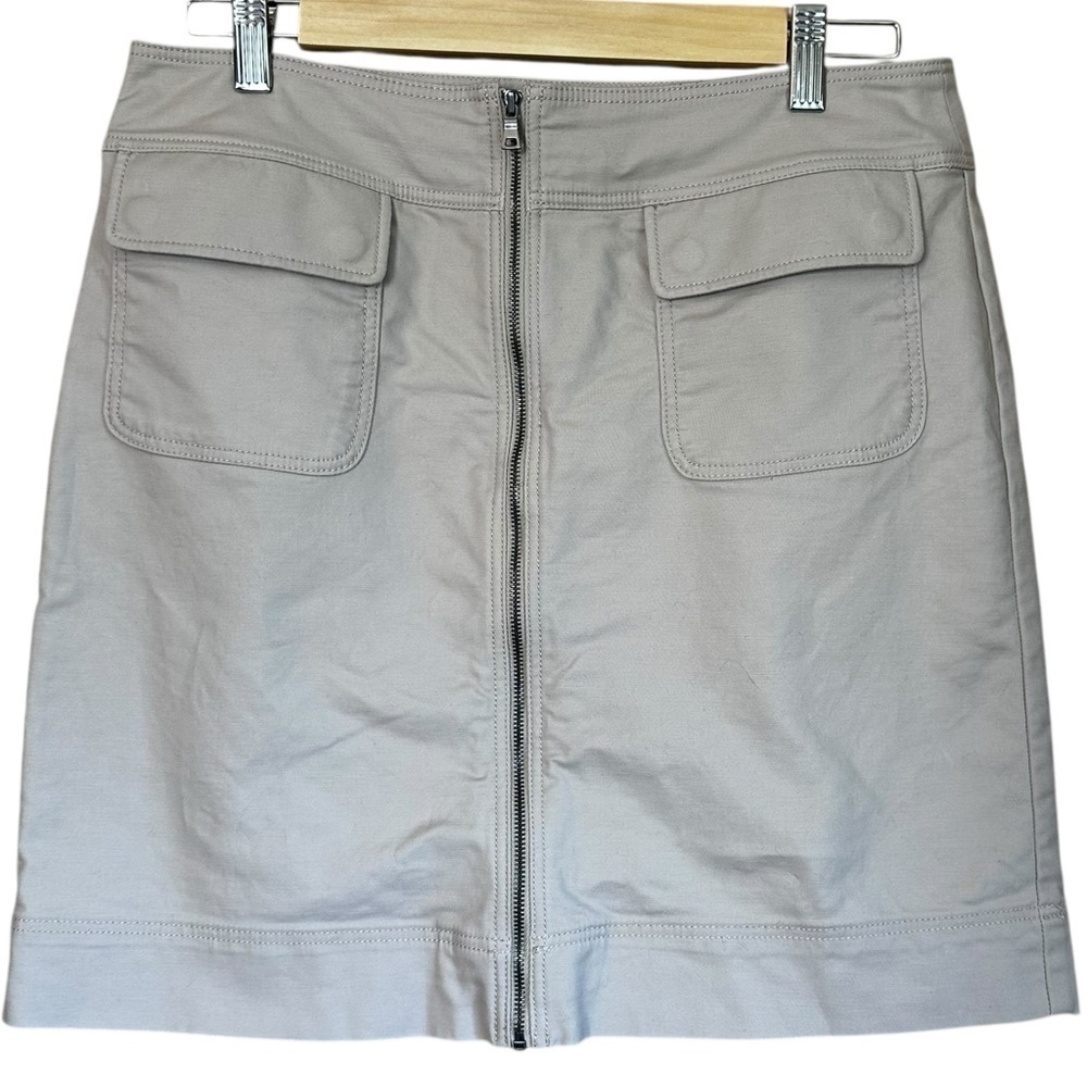 Ann Taylor Light tan A-Line Skirt with Front Zip